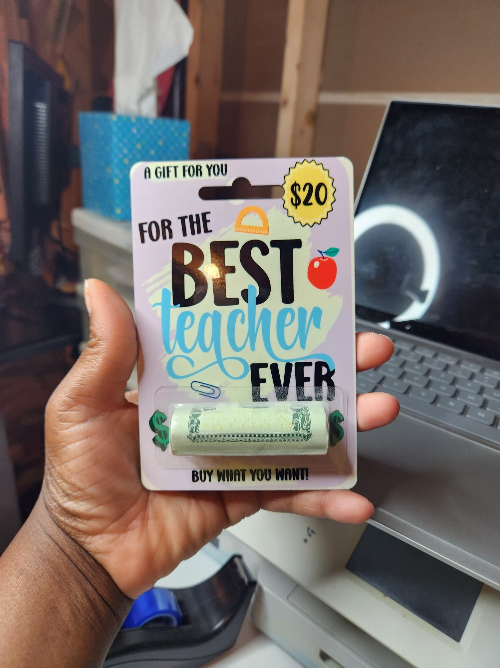 Teacher money card gift