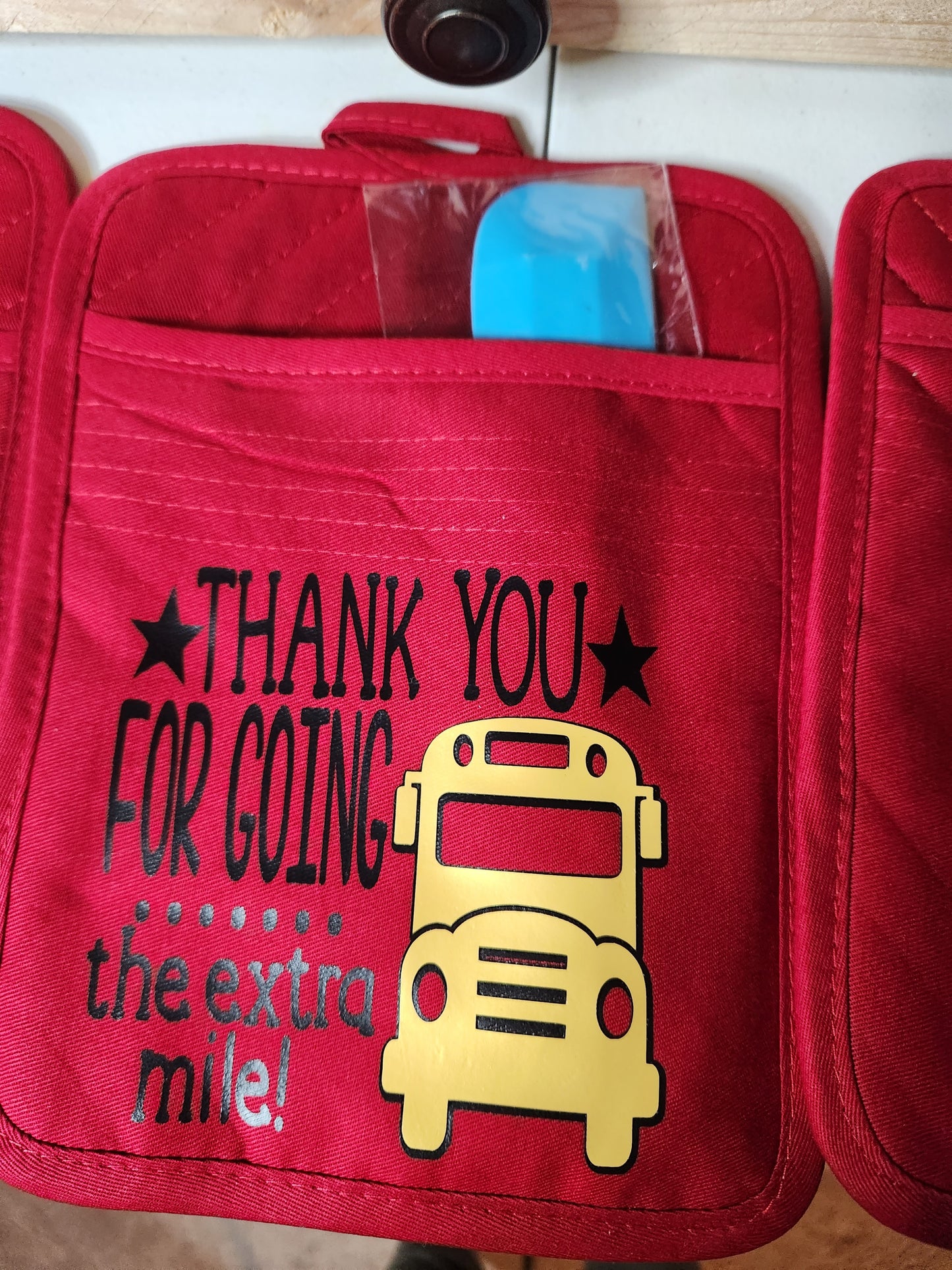 Bus driver and teacher pot holders