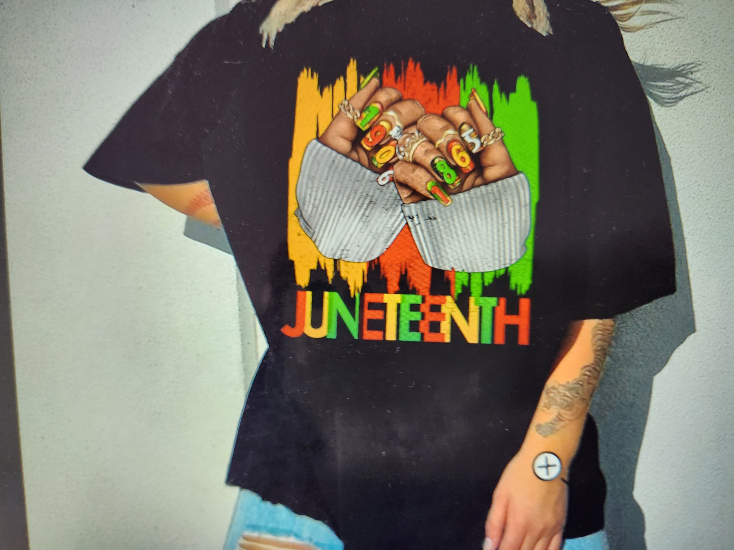 Juneteenth nails shirt