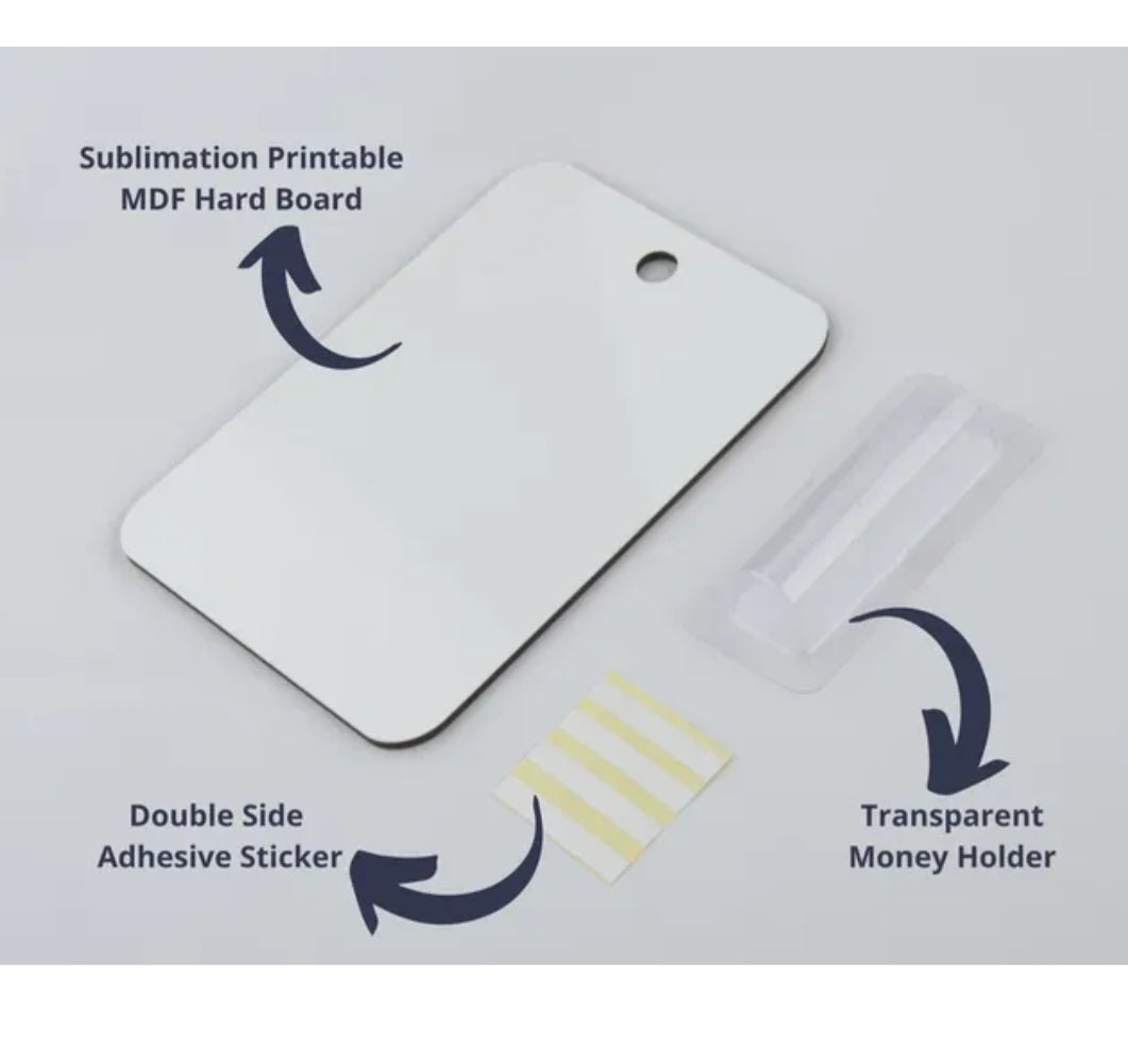 Sublimation blanks money card