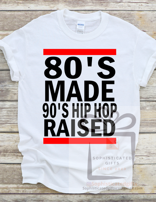 80's Hip hop raised tee shirt